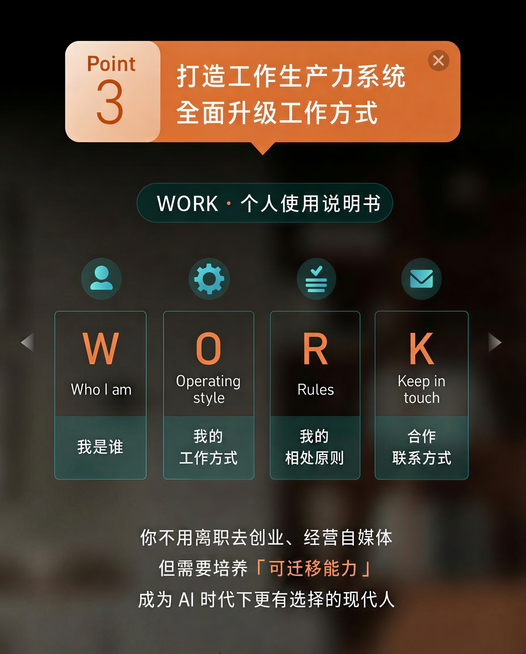 Point 3 工作生产力系统
